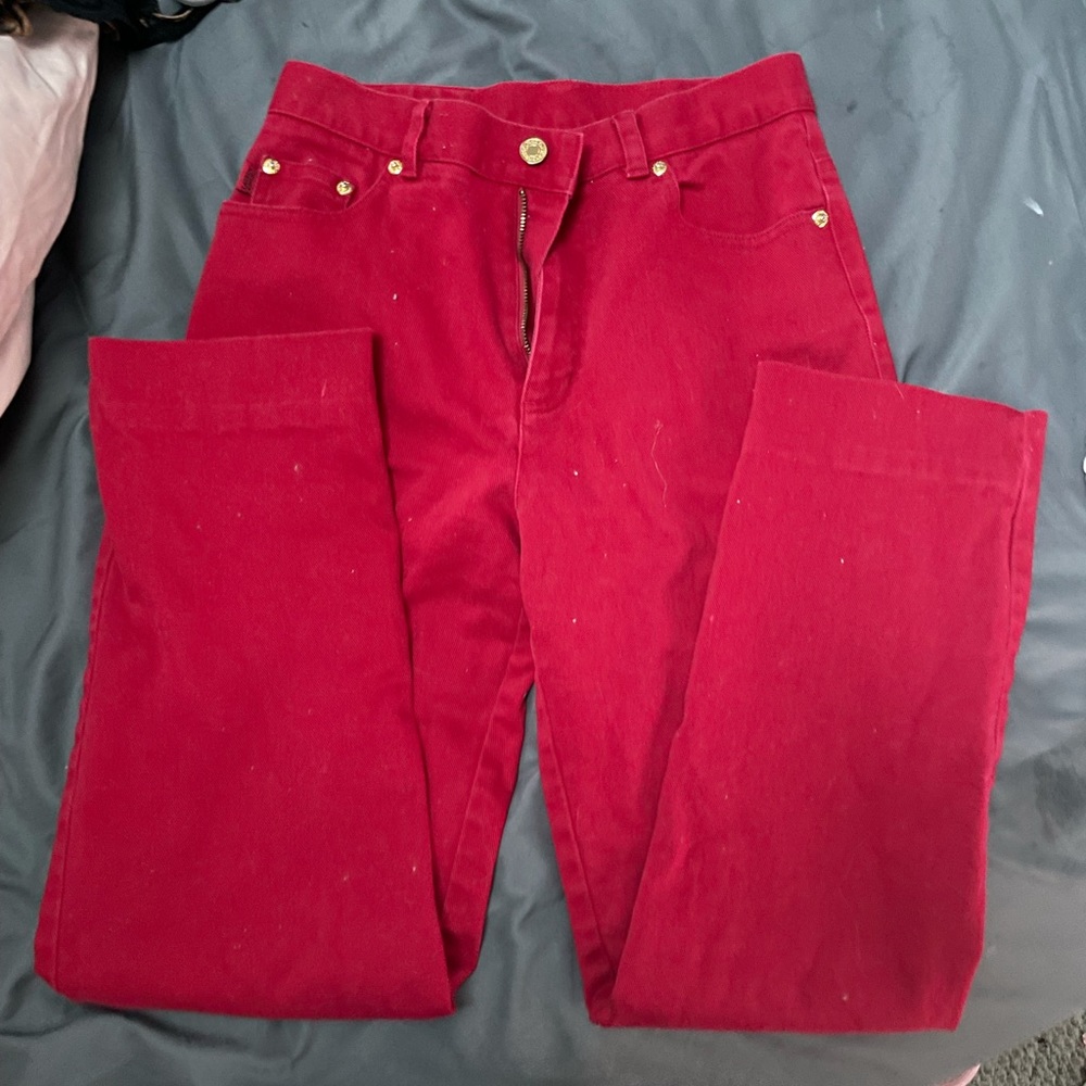 red polo ralph lauren mom jeans